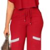 African Clothes Women 2 Piece Set T Shirt Tops and Pant Suits Set Summer Splice Fashion Office Lady Africa Clothing Outfits
