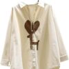 Black Shirt for Women Spring Clothes Loose Casual Temperament top
