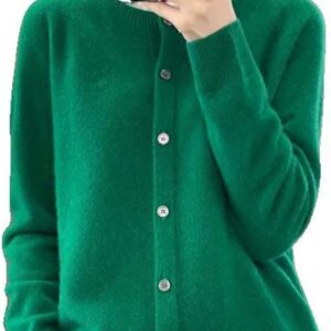 Chic Autumn Winter Women\u2018 -Neck Grace Cardigan Sweater Female Clothing Basic