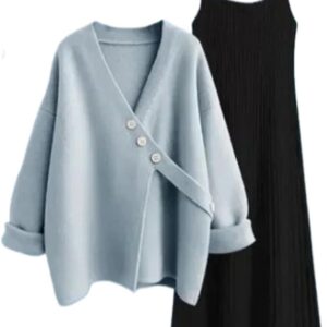 Dresses for Women Autumn Winter Loose Knit Sweater Dress Womens Clothing Cardigan Dress
