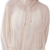 Fashion Women Outwear Acetate Silk Hoodie Zipper Loose Fit Clothing