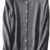 Women Jackets 100% Wool Knitted Cardigans Fashion O-Neck Long Sleeve Female Sweaters Spring & Winter Standard Clothes