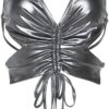 YMGSCC American Spring Women's Clothing Solid Color Slim Street Fashion Suspenders Sexy Backless Vest for Women