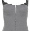 ZYQHMY Women's Clothing Color Slim fit Street Fashion Suspenders Sexy Backless Vest Women(L)